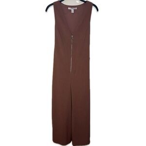 Forever 21 Women’s Overalls Jumpsuit with silver front zipper in Small